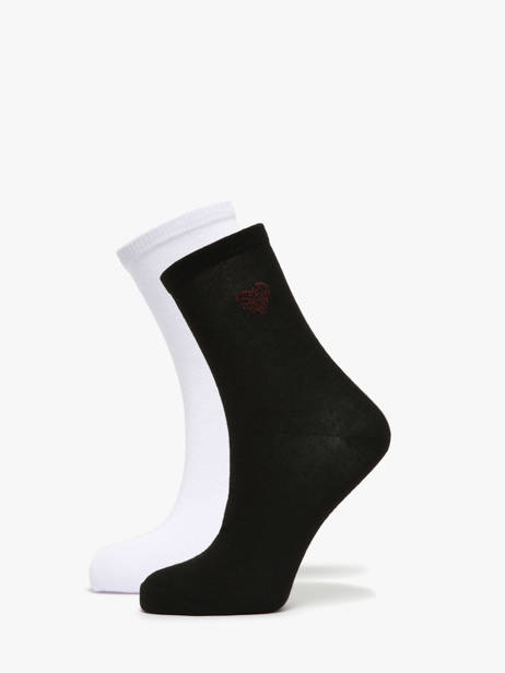 Damessokken Heart 2 Paar Pieces Zwart socks women 17108765